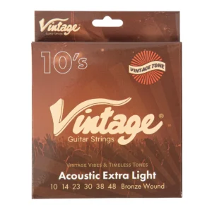 Vintage Bronze Wound Acoustic Guitar Strings ~ 10-48 VAS1048