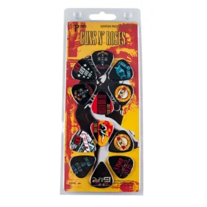 Perri's 12 Pack Of Guns N Roses Guitar Picks - Med Gauge - Celluloid Plastic