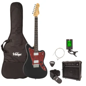 Vintage V50 Coaster Series Electric Guitar Pack   Boulevard Black